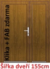 Dvoukřídlé vchodové dveře Emily Akce! - šířka 155cm